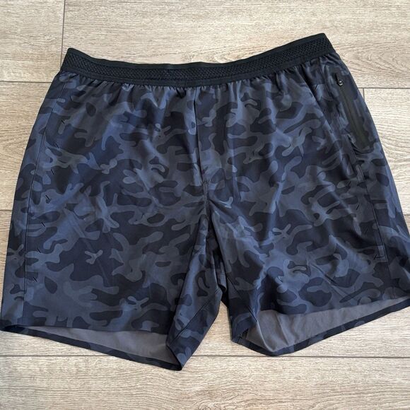 Ten Thousand Shorts Mens XXL The Session 7” Drawstring Liner Black Gray Camo - Picture 1 of 8